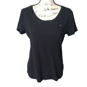Tommy Hilfiger black stretch t-shirt large‎